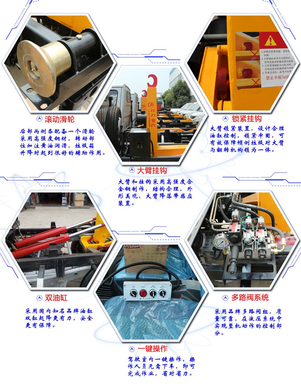 凱馬4方勾臂垃圾車